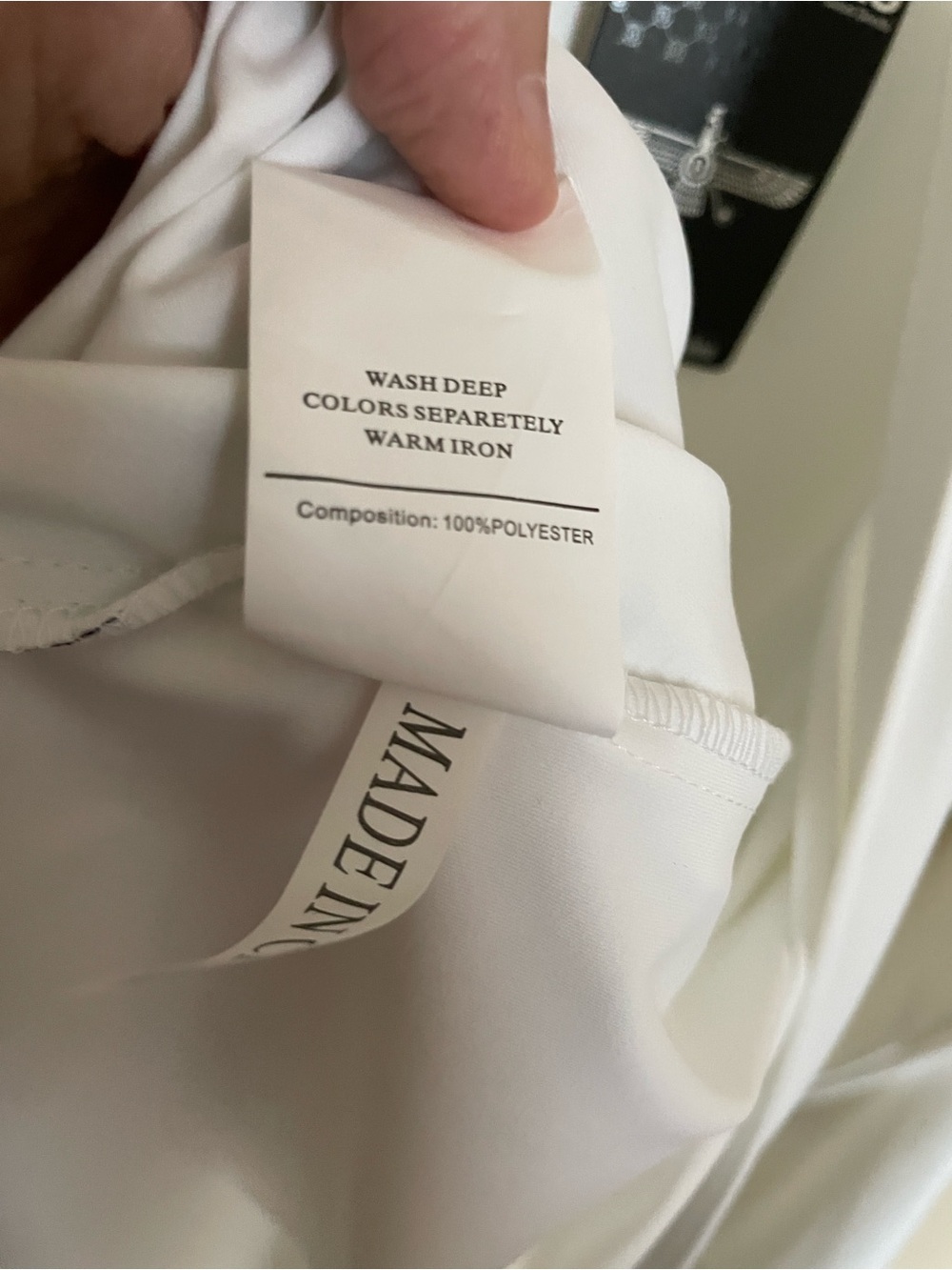 Men’s White Embellished Dress Shirt - Picture 10 of 12